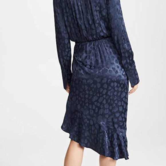 Parker | Marin Collared Wrap Midi Dress | Size 8 - Picture 2 of 9